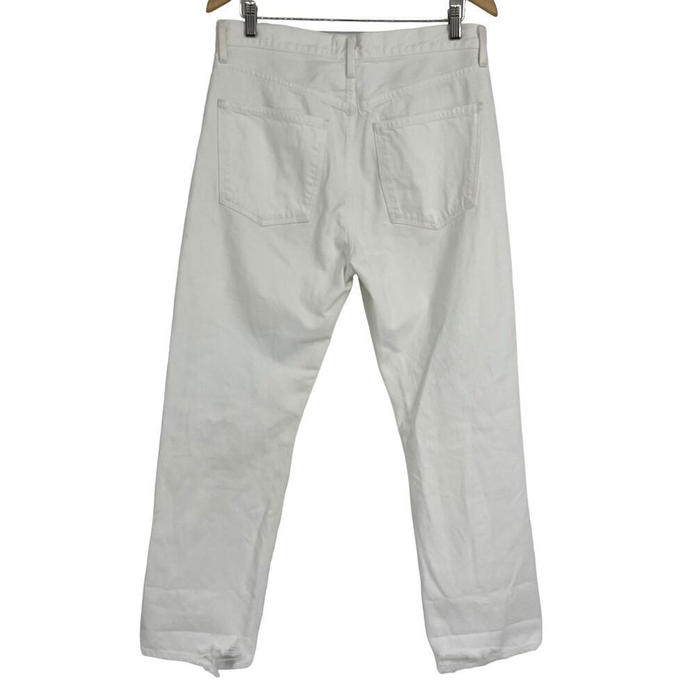 AGOLDE 90's Mid‎ Rise Loose Fit Jeans Distressed Varnish White 29 - Picture 10 of 14